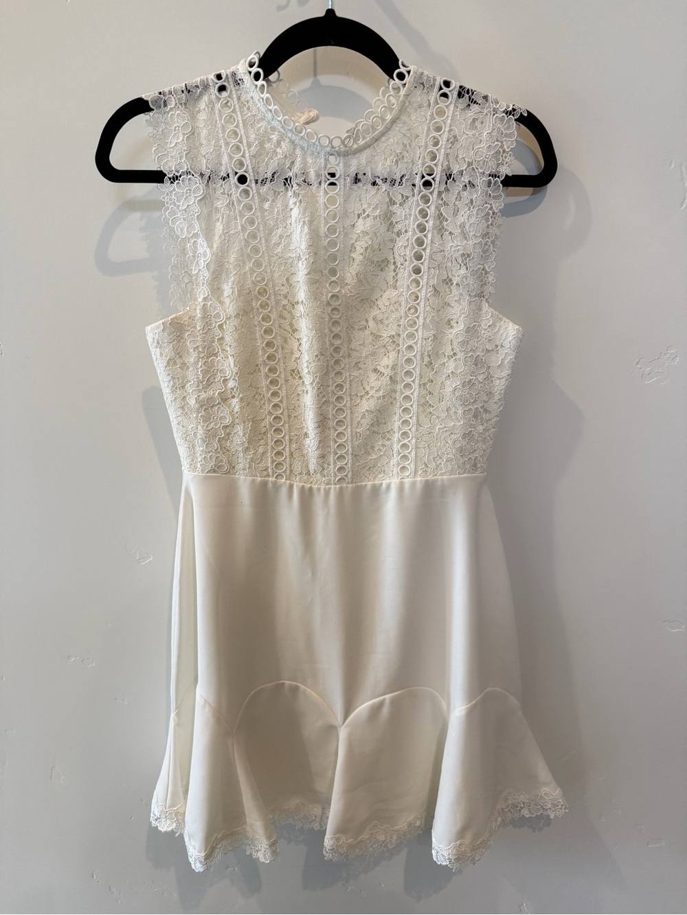 Heartloom Ivory Lace Fit-and-Flare Mini Dress